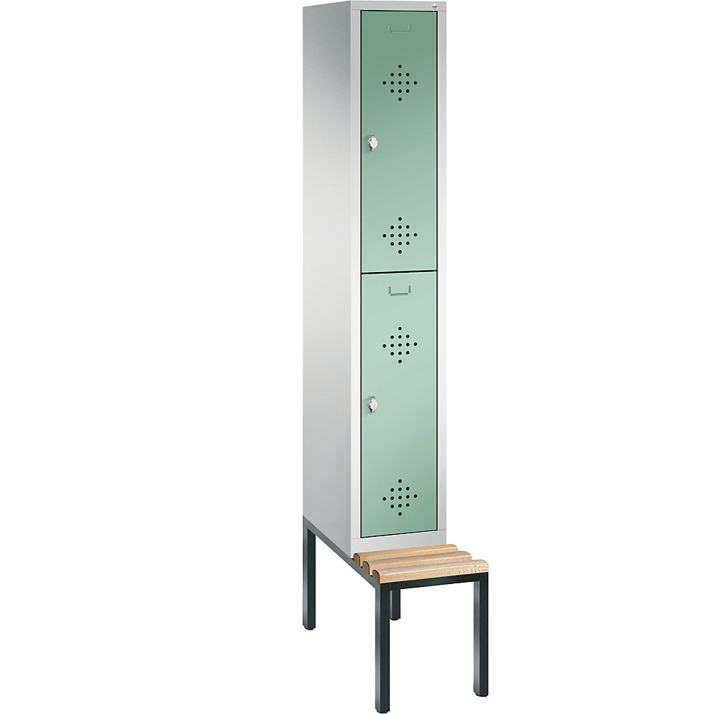 Penderie CLASSIC avec banc inférieur, à deux étages