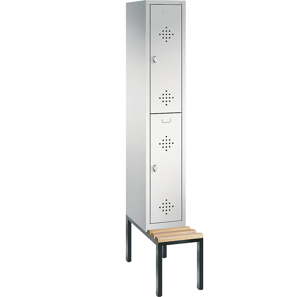 Penderie CLASSIC avec banc inférieur, à deux étages