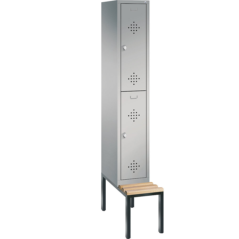 Penderie CLASSIC avec banc inférieur, à deux étages