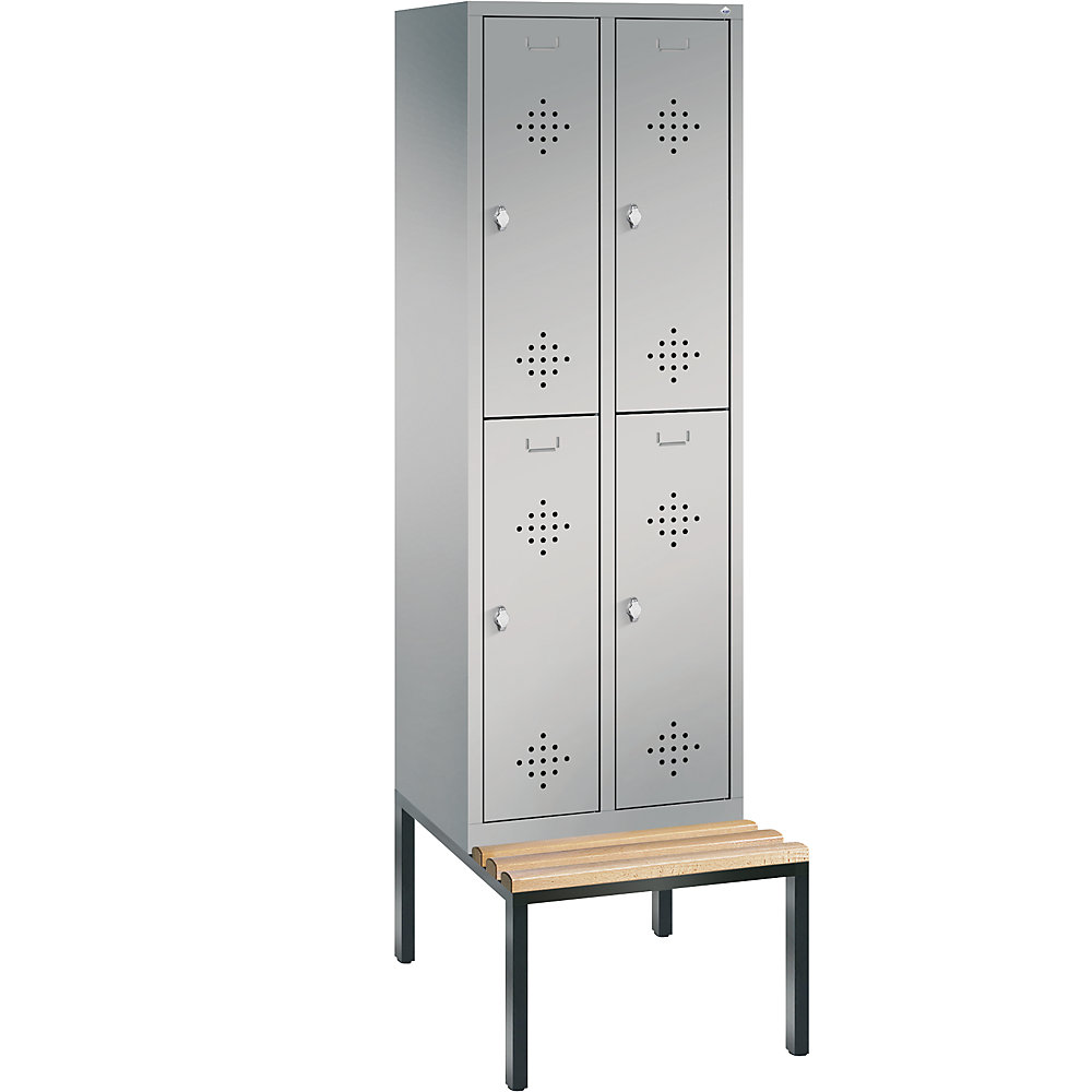 Penderie CLASSIC avec banc inférieur, à deux étages