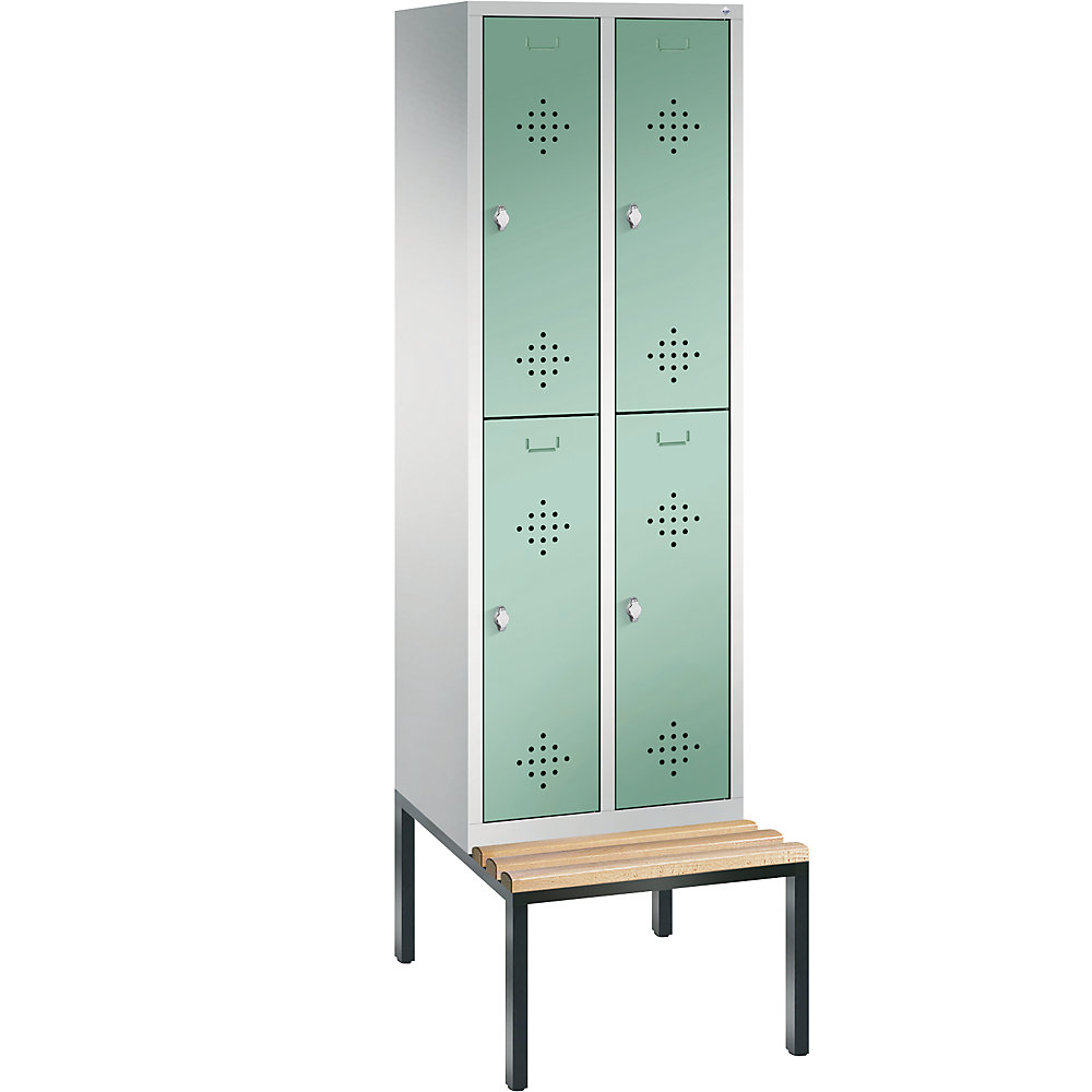 Penderie CLASSIC avec banc inférieur, à deux étages