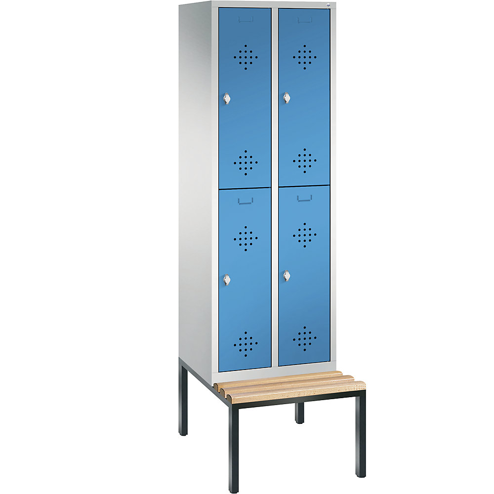 Penderie CLASSIC avec banc inférieur, à deux étages