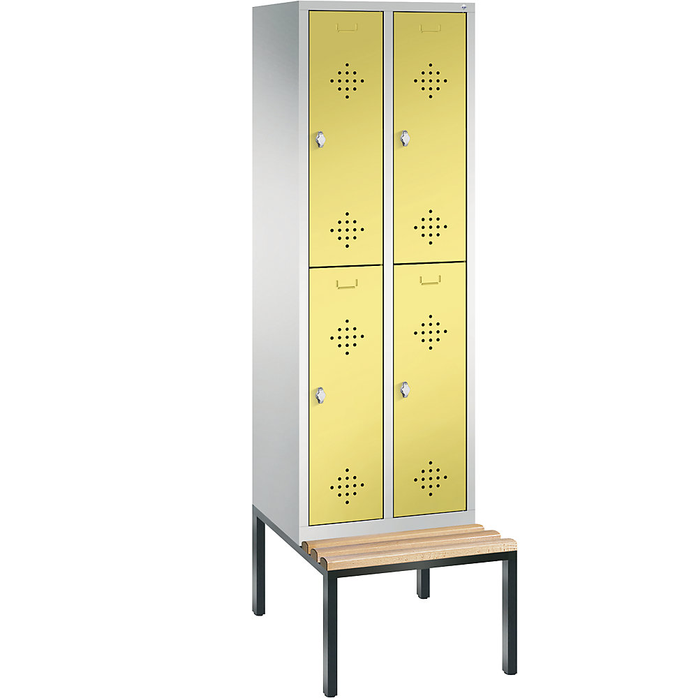 Penderie CLASSIC avec banc inférieur, à deux étages