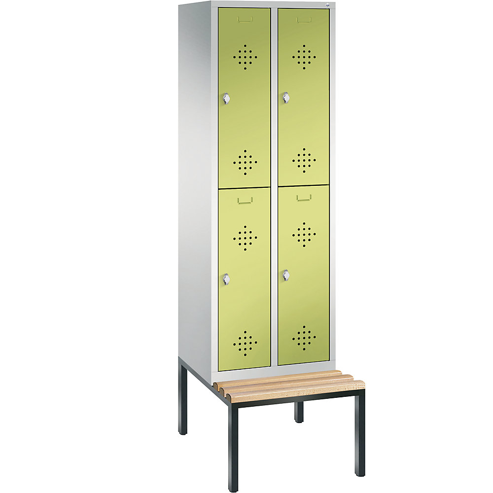 Penderie CLASSIC avec banc inférieur, à deux étages