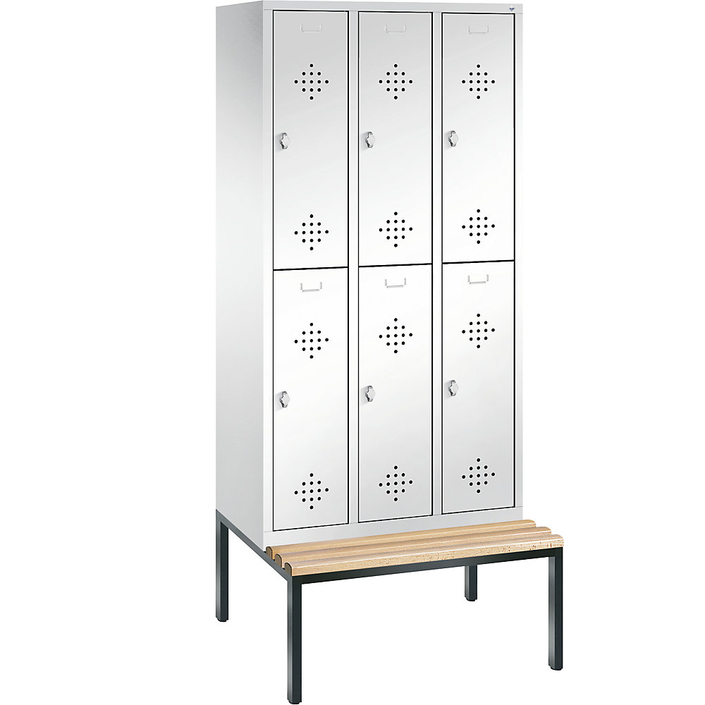 Penderie CLASSIC avec banc inférieur, à deux étages