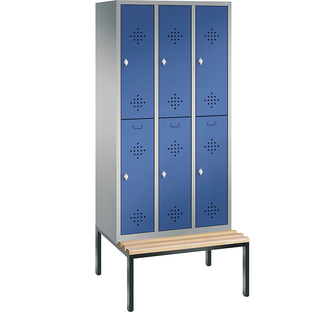 Penderie CLASSIC avec banc inférieur, à deux étages