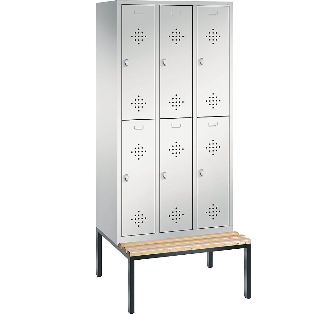 Penderie CLASSIC avec banc inférieur, à deux étages