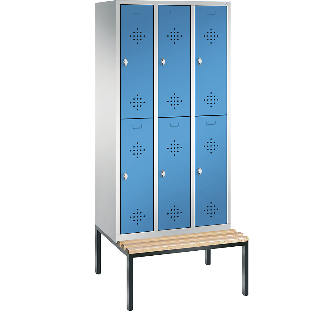 Penderie CLASSIC avec banc inférieur, à deux étages