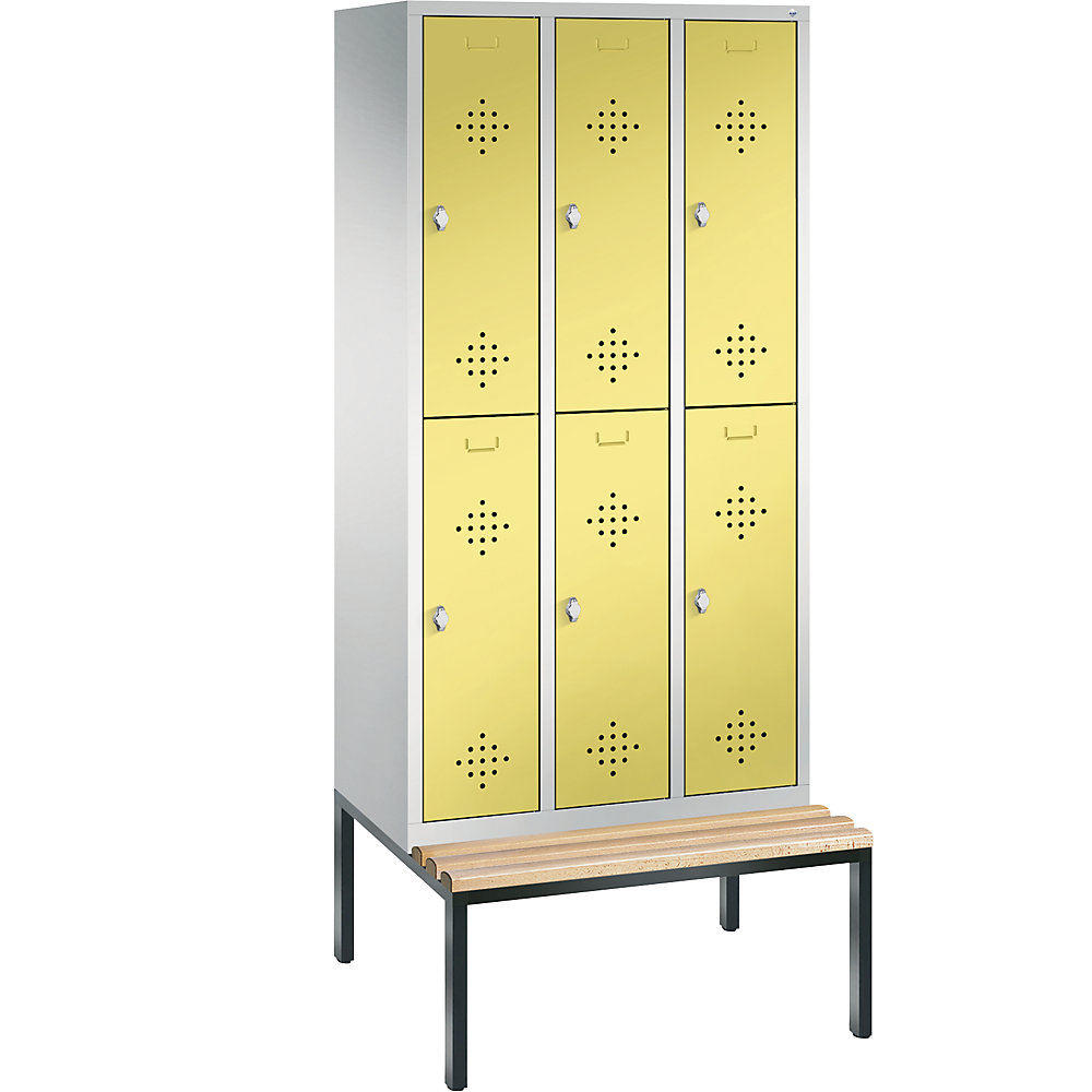 Penderie CLASSIC avec banc inférieur, à deux étages