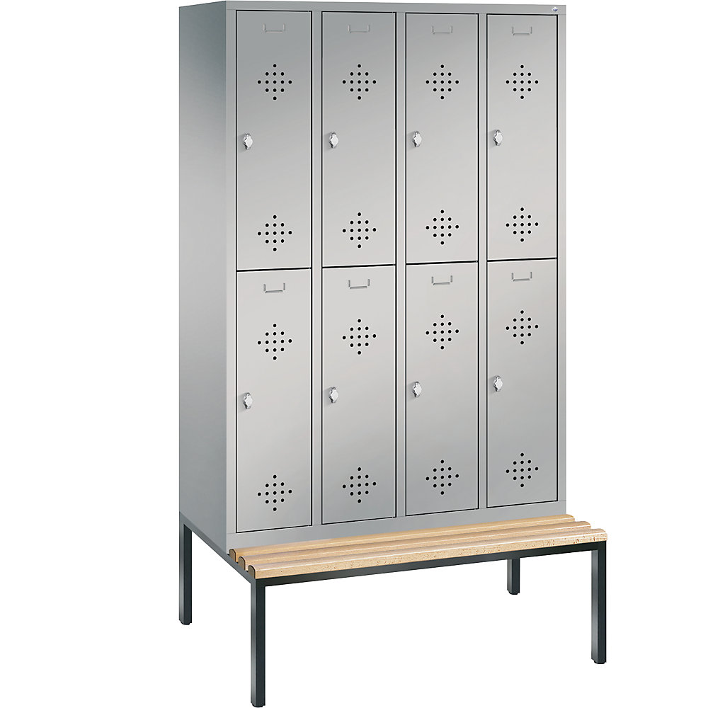 Penderie CLASSIC avec banc inférieur, à deux étages