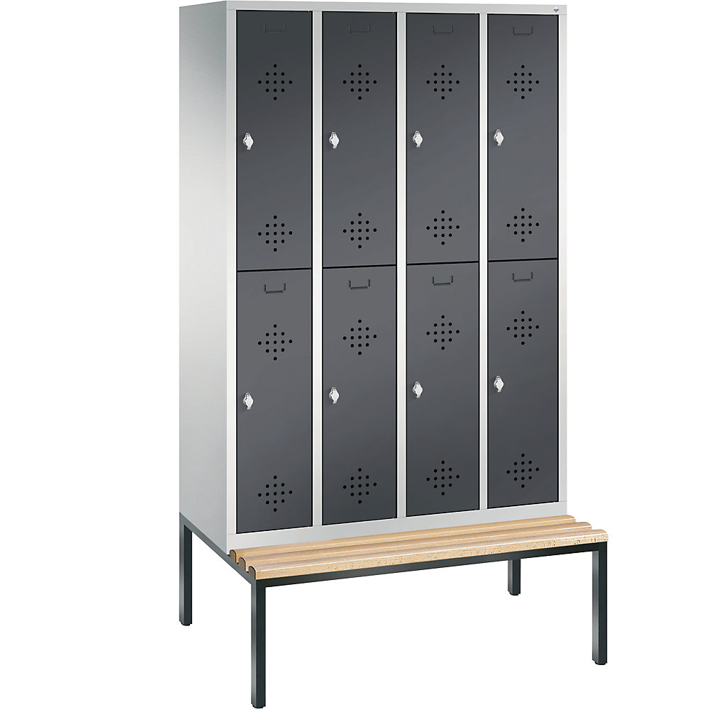 Penderie CLASSIC avec banc inférieur, à deux étages