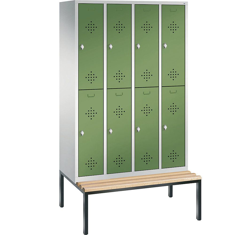 Penderie CLASSIC avec banc inférieur, à deux étages