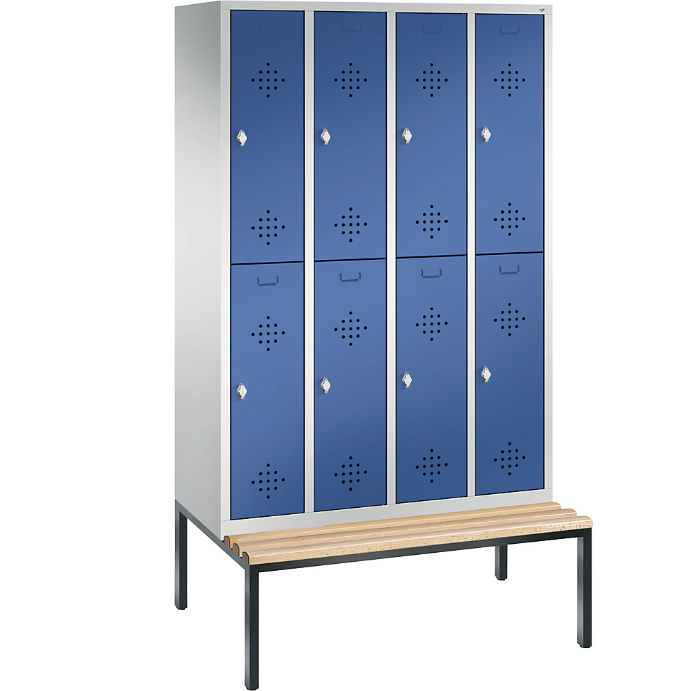 Penderie CLASSIC avec banc inférieur, à deux étages