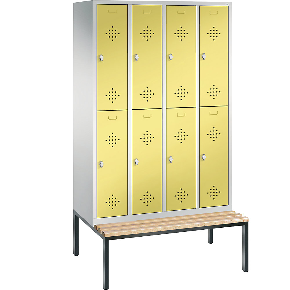 Penderie CLASSIC avec banc inférieur, à deux étages