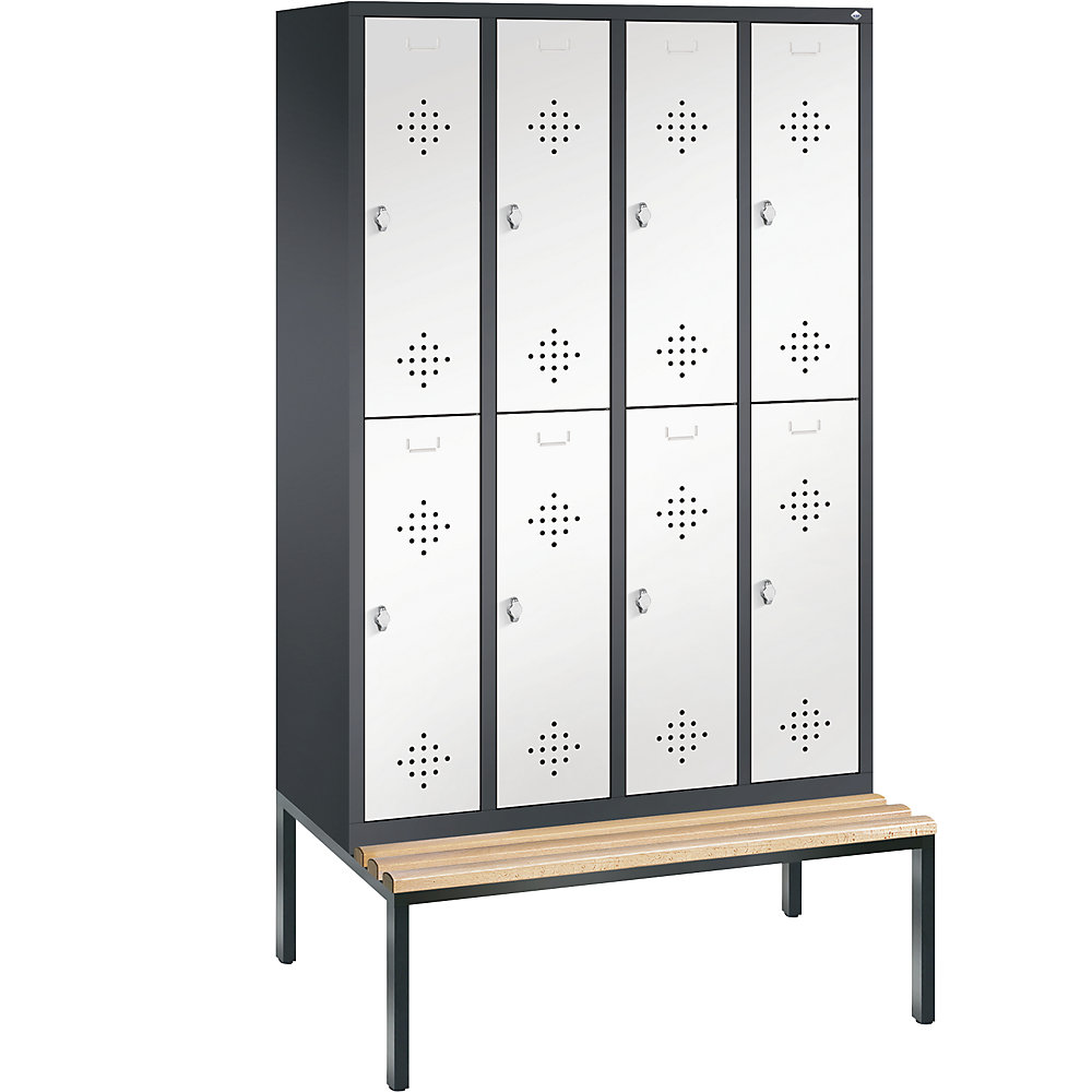 Penderie CLASSIC avec banc inférieur, à deux étages