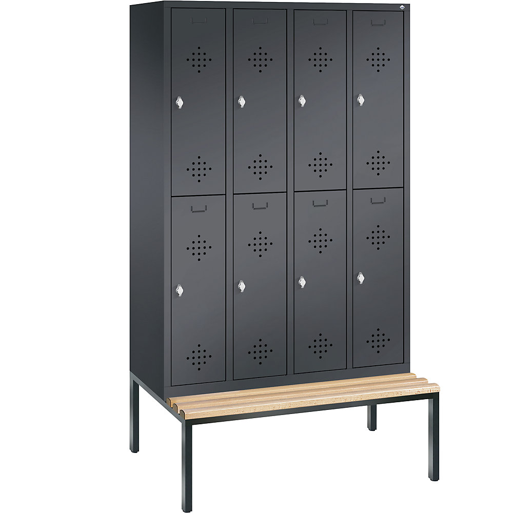 Penderie CLASSIC avec banc inférieur, à deux étages