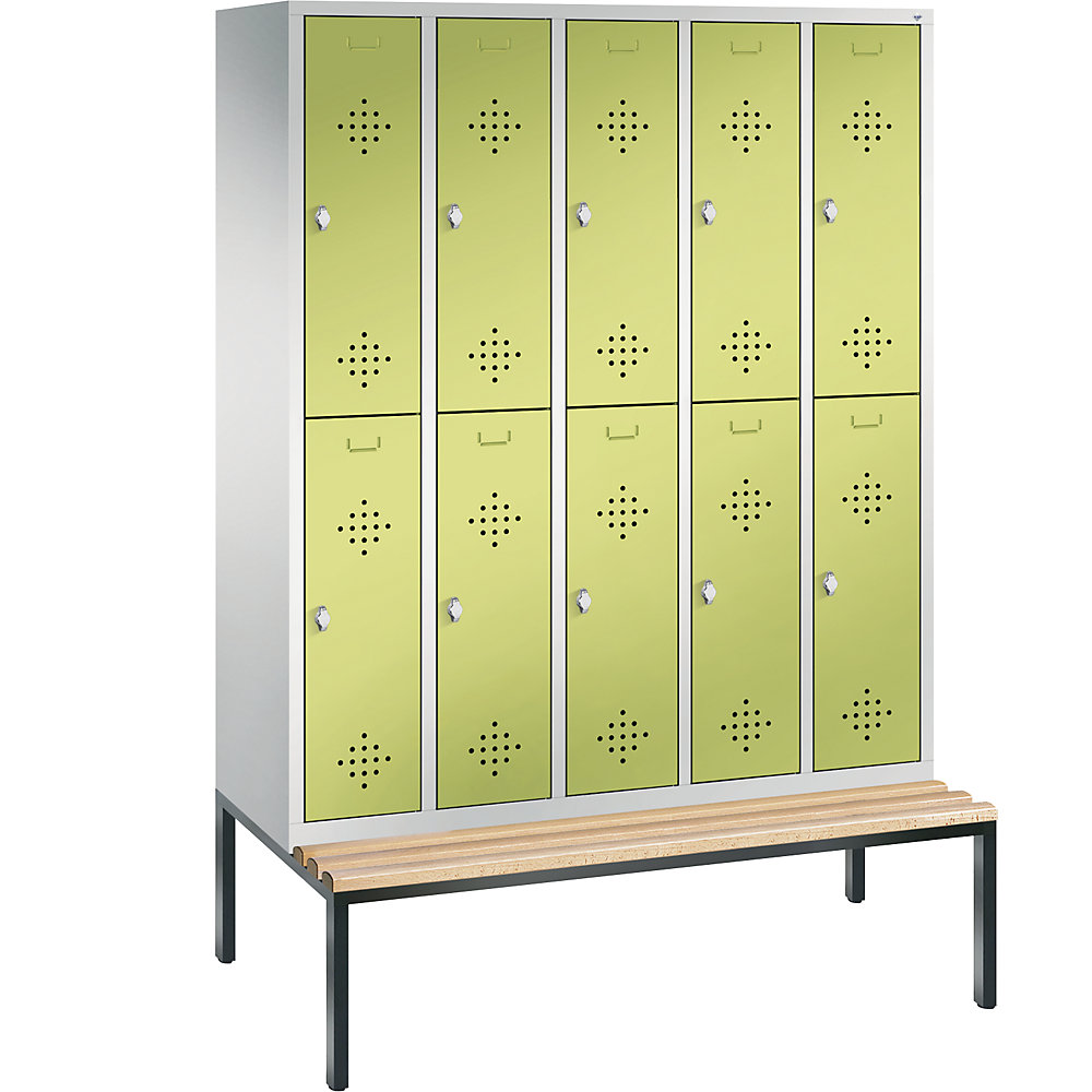 Penderie CLASSIC avec banc inférieur, à deux étages