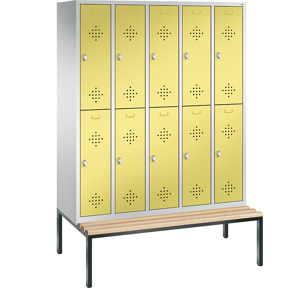 Penderie CLASSIC avec banc inférieur, à deux étages