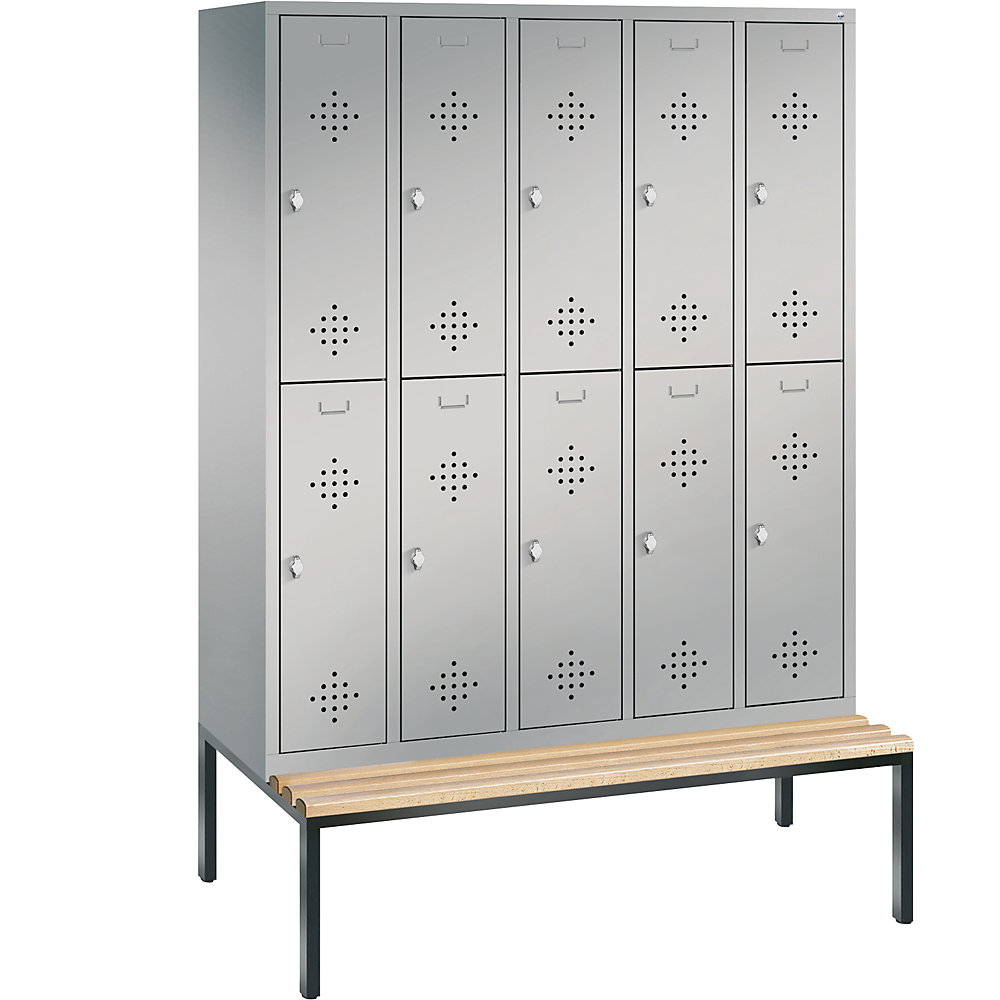 Penderie CLASSIC avec banc inférieur, à deux étages