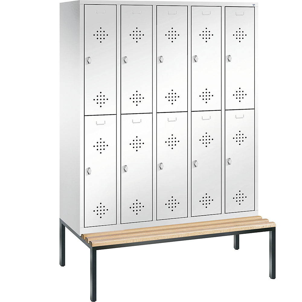 Penderie CLASSIC avec banc inférieur, à deux étages