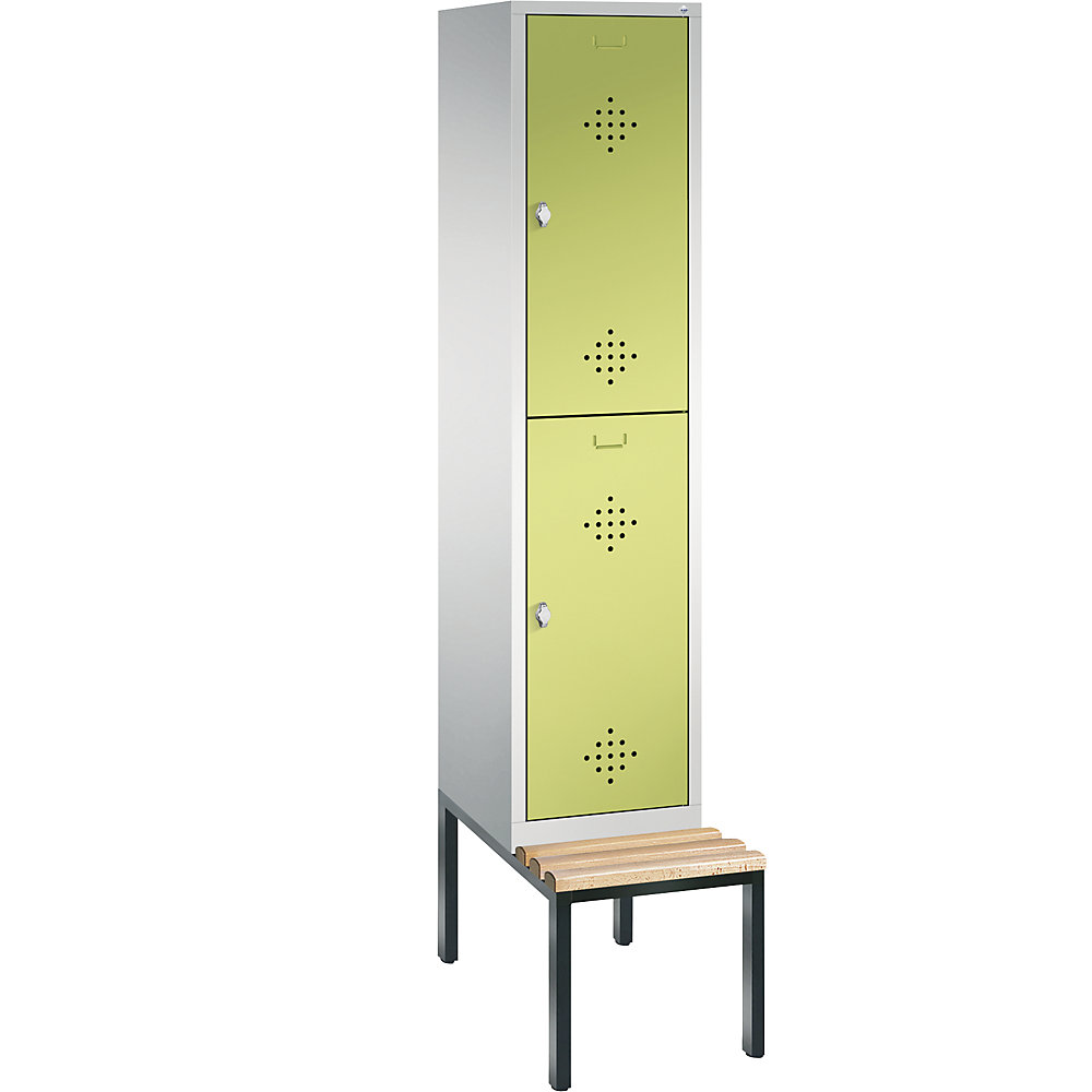 Penderie CLASSIC avec banc inférieur, à deux étages