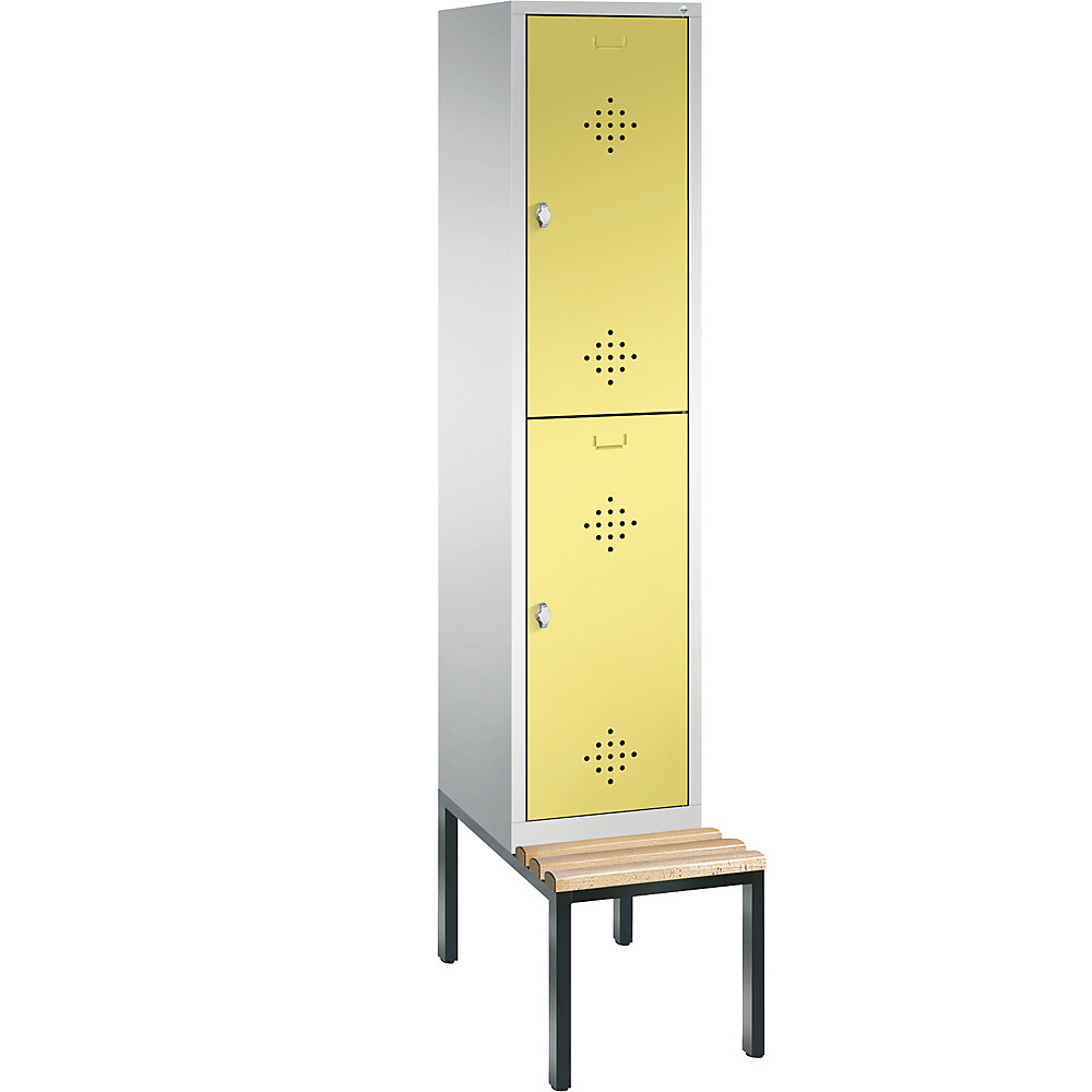 Penderie CLASSIC avec banc inférieur, à deux étages