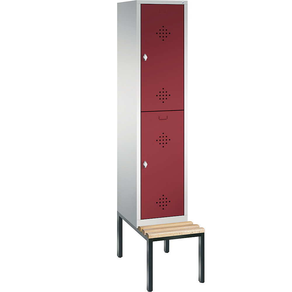 Penderie CLASSIC avec banc inférieur, à deux étages