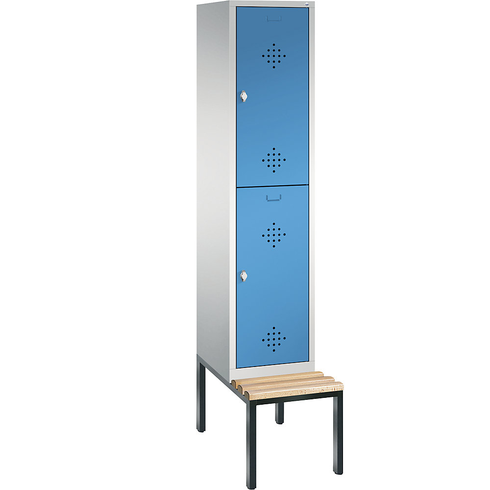 Penderie CLASSIC avec banc inférieur, à deux étages