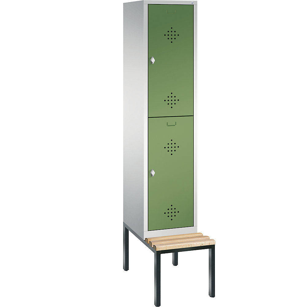 Penderie CLASSIC avec banc inférieur, à deux étages