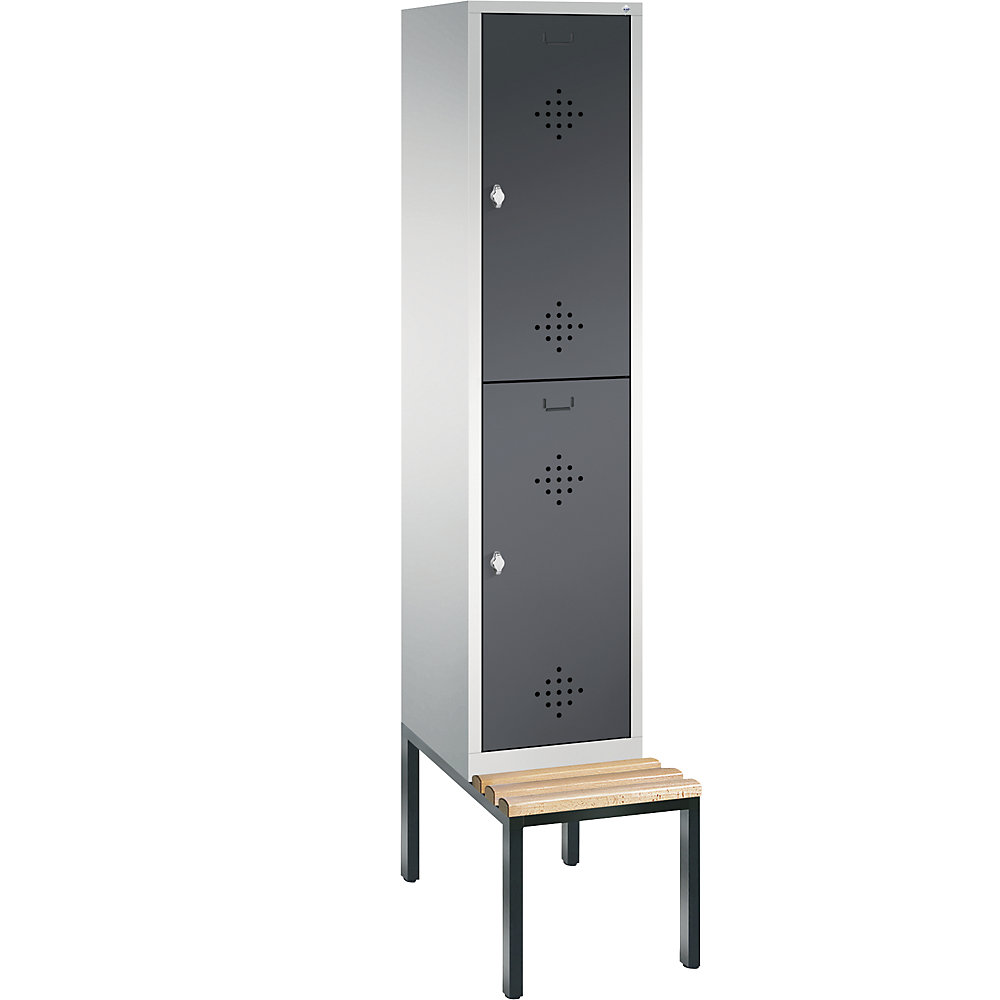 Penderie CLASSIC avec banc inférieur, à deux étages