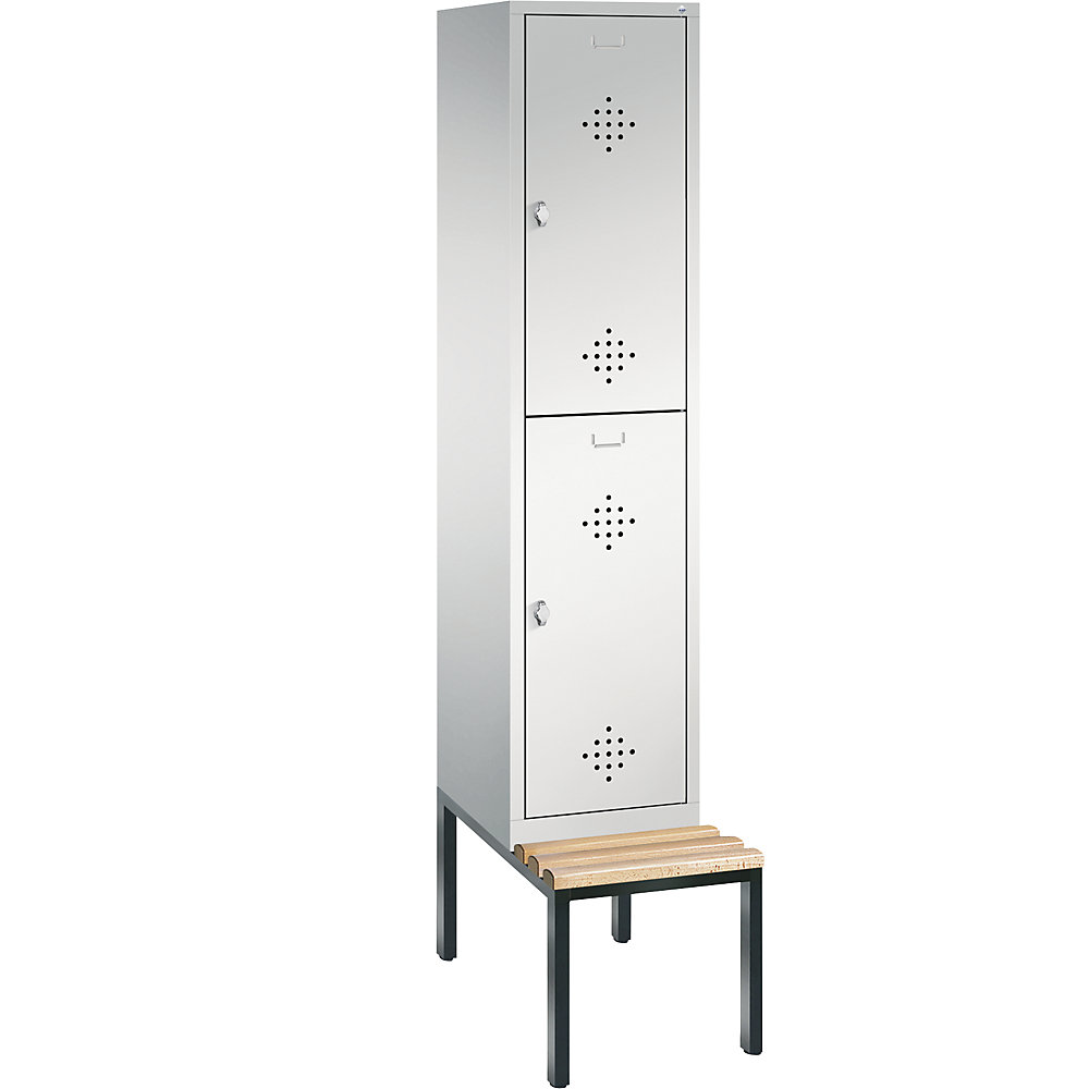 Penderie CLASSIC avec banc inférieur, à deux étages