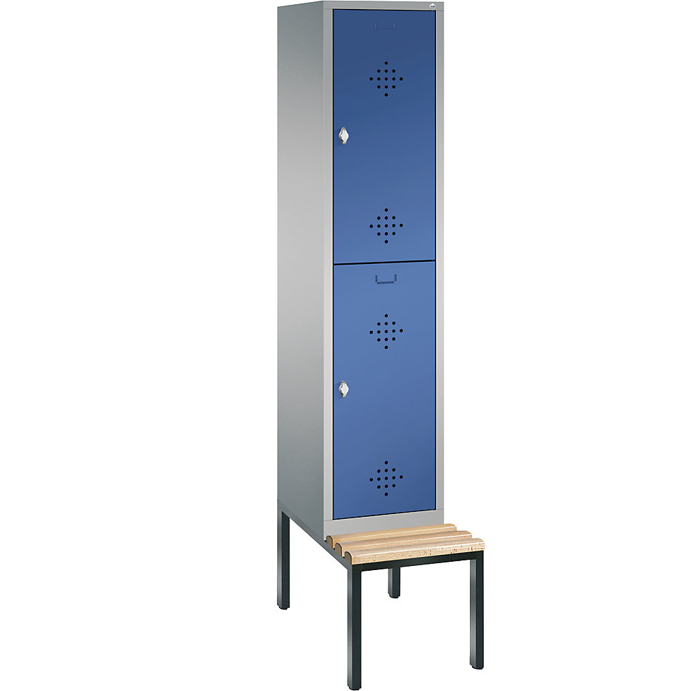 Penderie CLASSIC avec banc inférieur, à deux étages