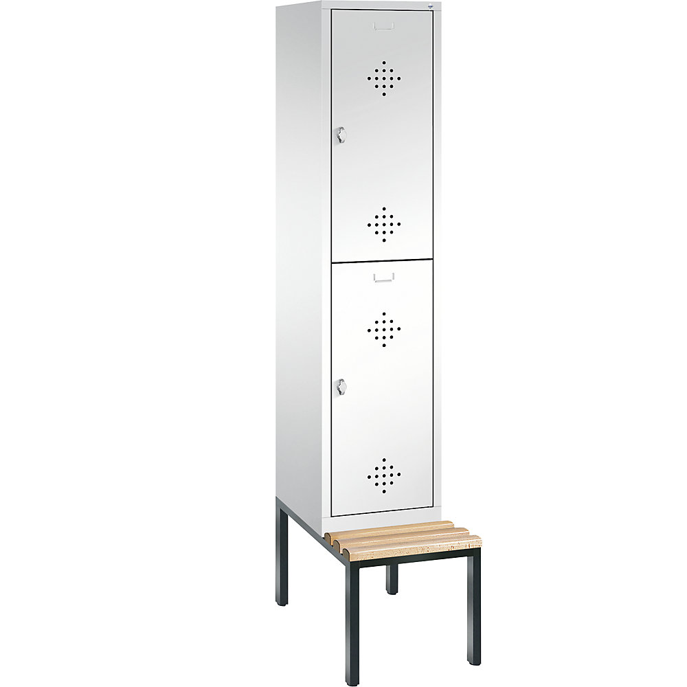 Penderie CLASSIC avec banc inférieur, à deux étages