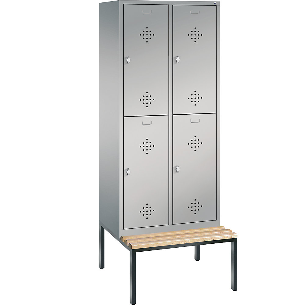 Penderie CLASSIC avec banc inférieur, à deux étages