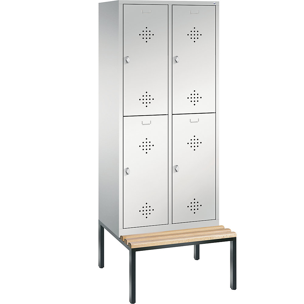 Penderie CLASSIC avec banc inférieur, à deux étages