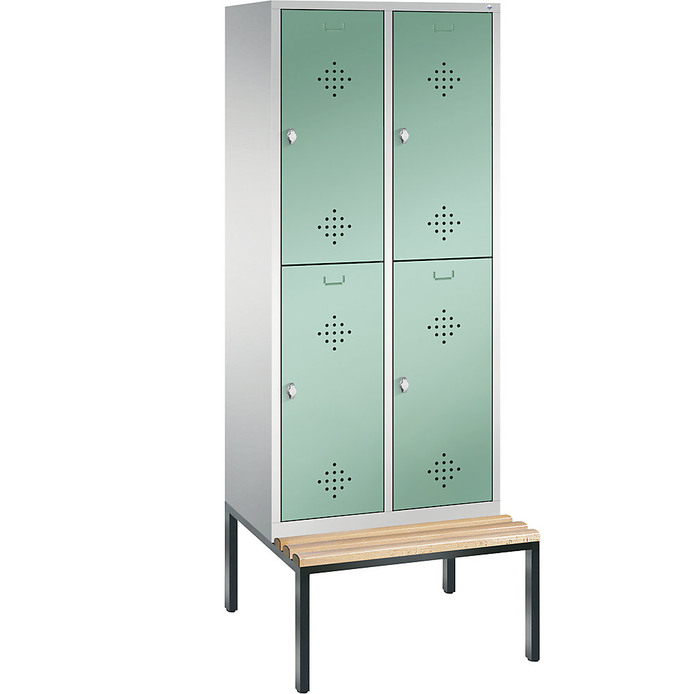 Penderie CLASSIC avec banc inférieur, à deux étages