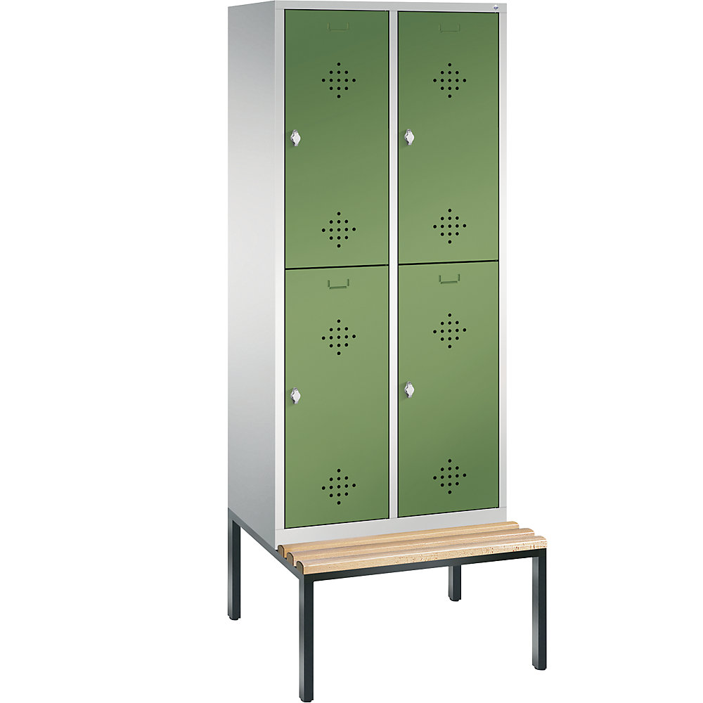 Penderie CLASSIC avec banc inférieur, à deux étages