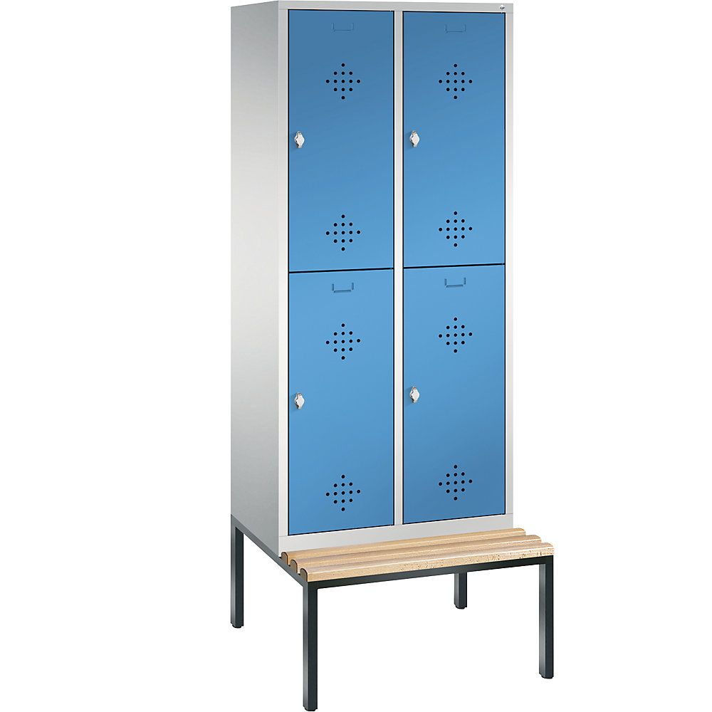 Penderie CLASSIC avec banc inférieur, à deux étages