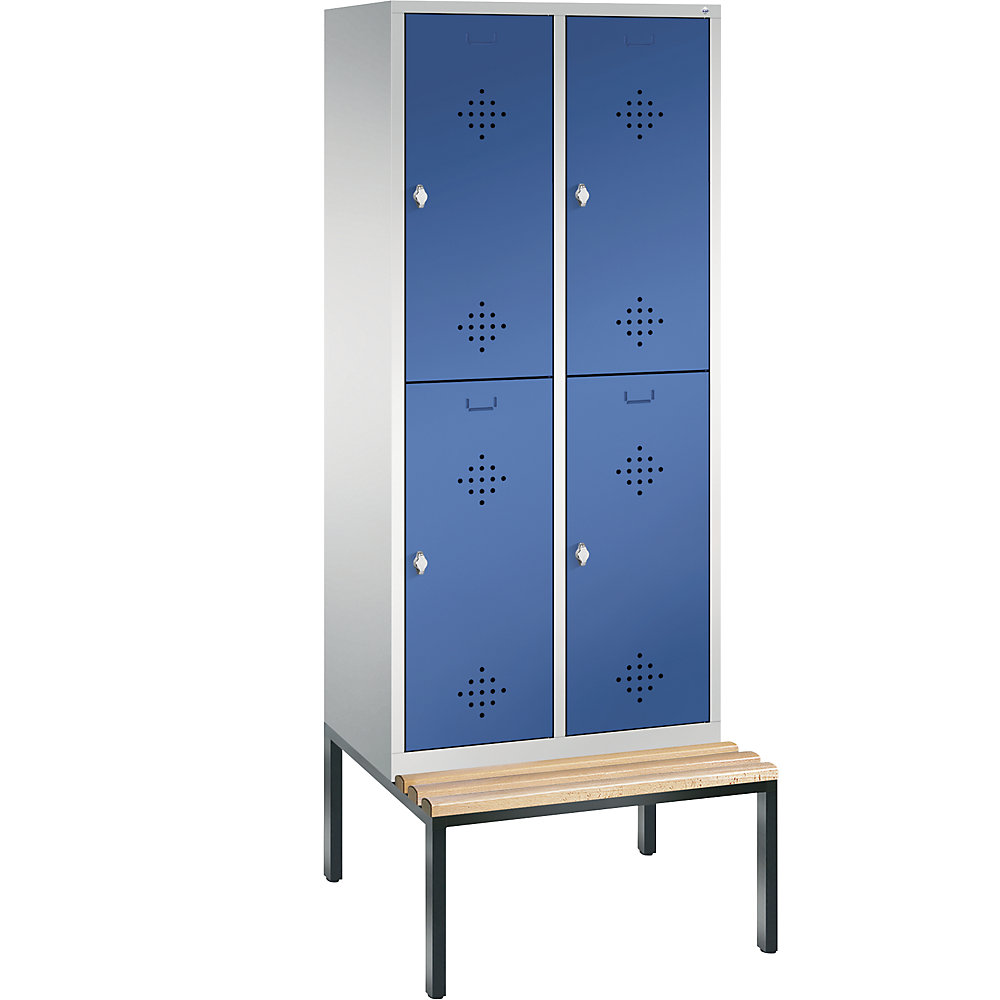 Penderie CLASSIC avec banc inférieur, à deux étages