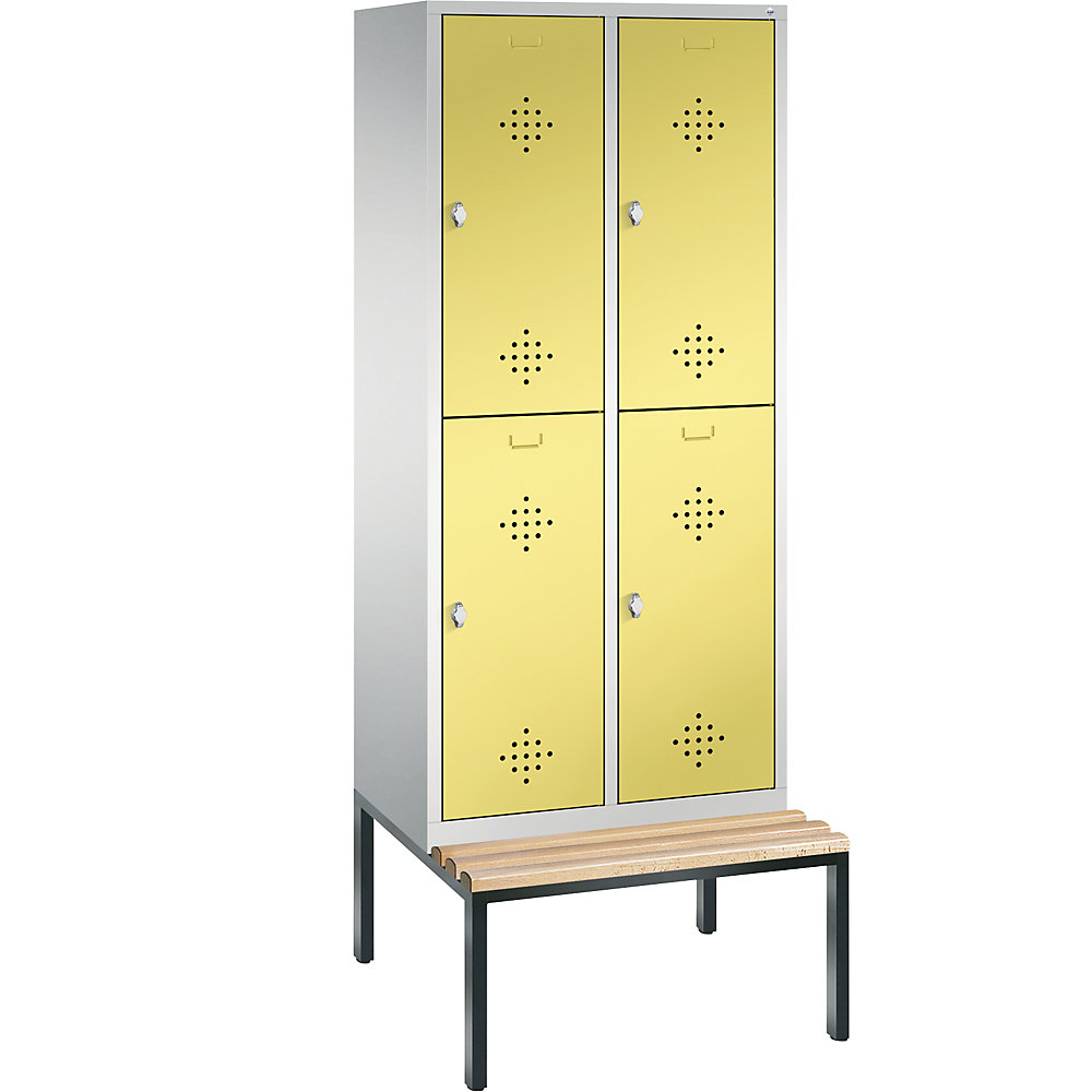 Penderie CLASSIC avec banc inférieur, à deux étages