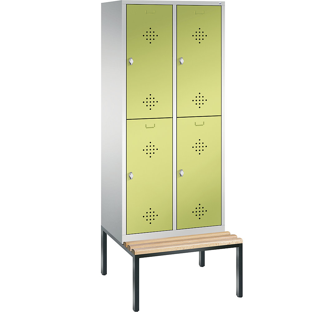 Penderie CLASSIC avec banc inférieur, à deux étages