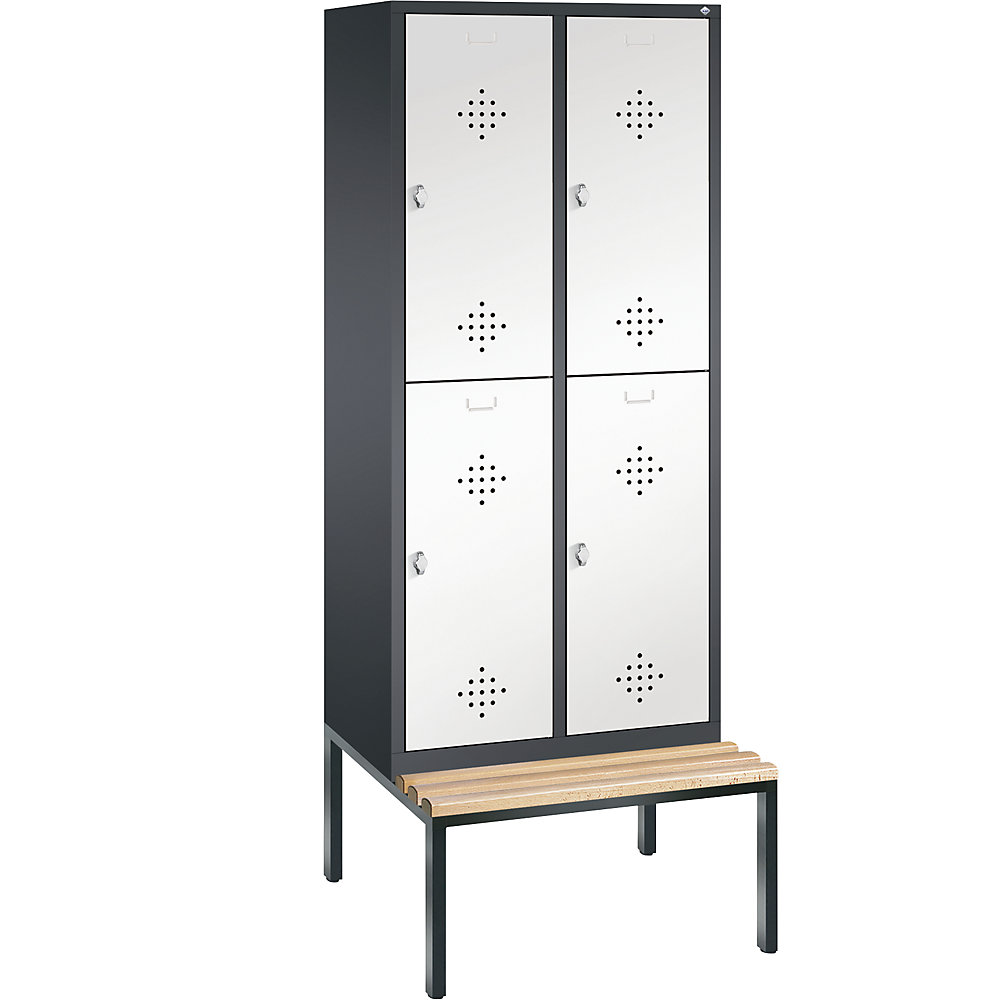 Penderie CLASSIC avec banc inférieur, à deux étages