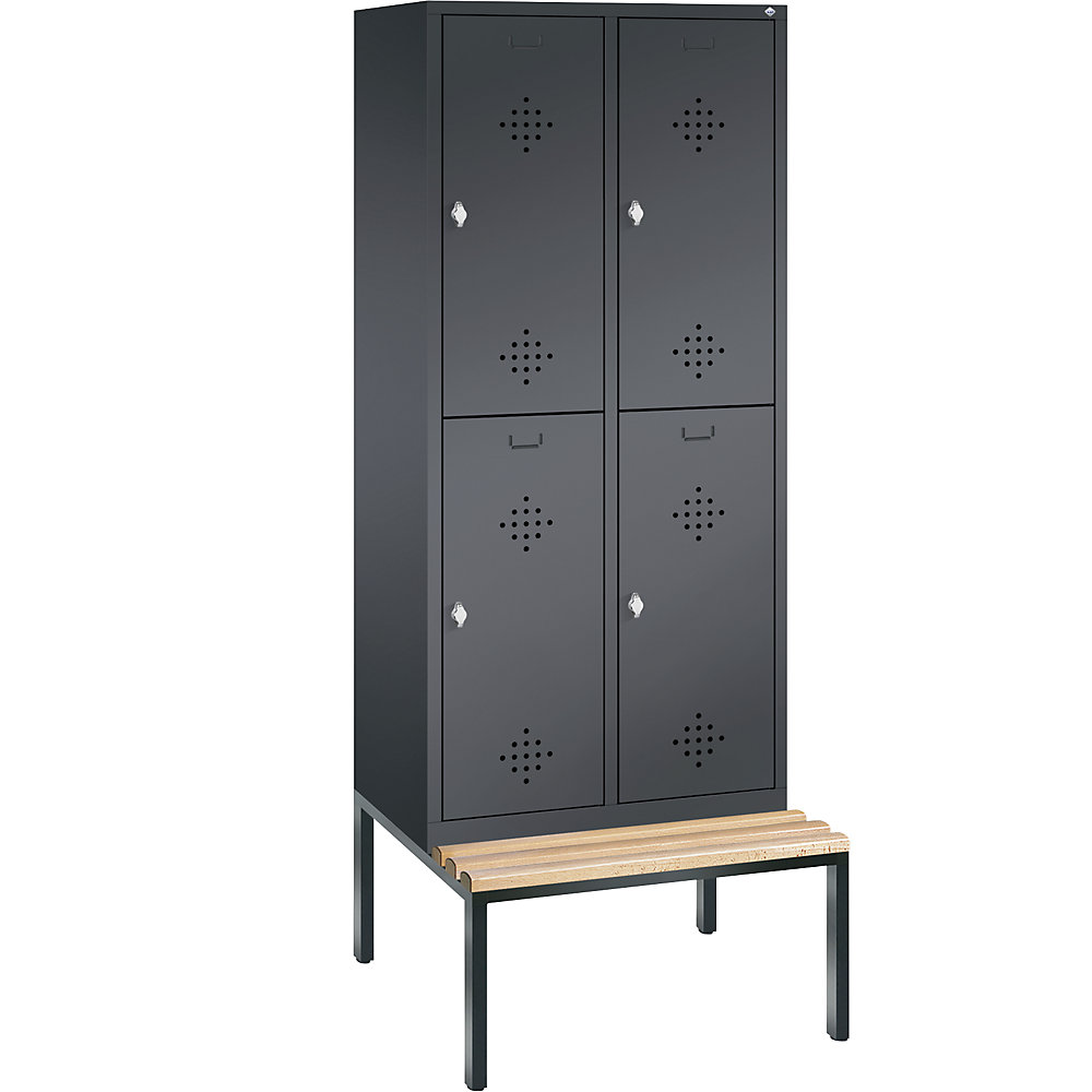 Penderie CLASSIC avec banc inférieur, à deux étages