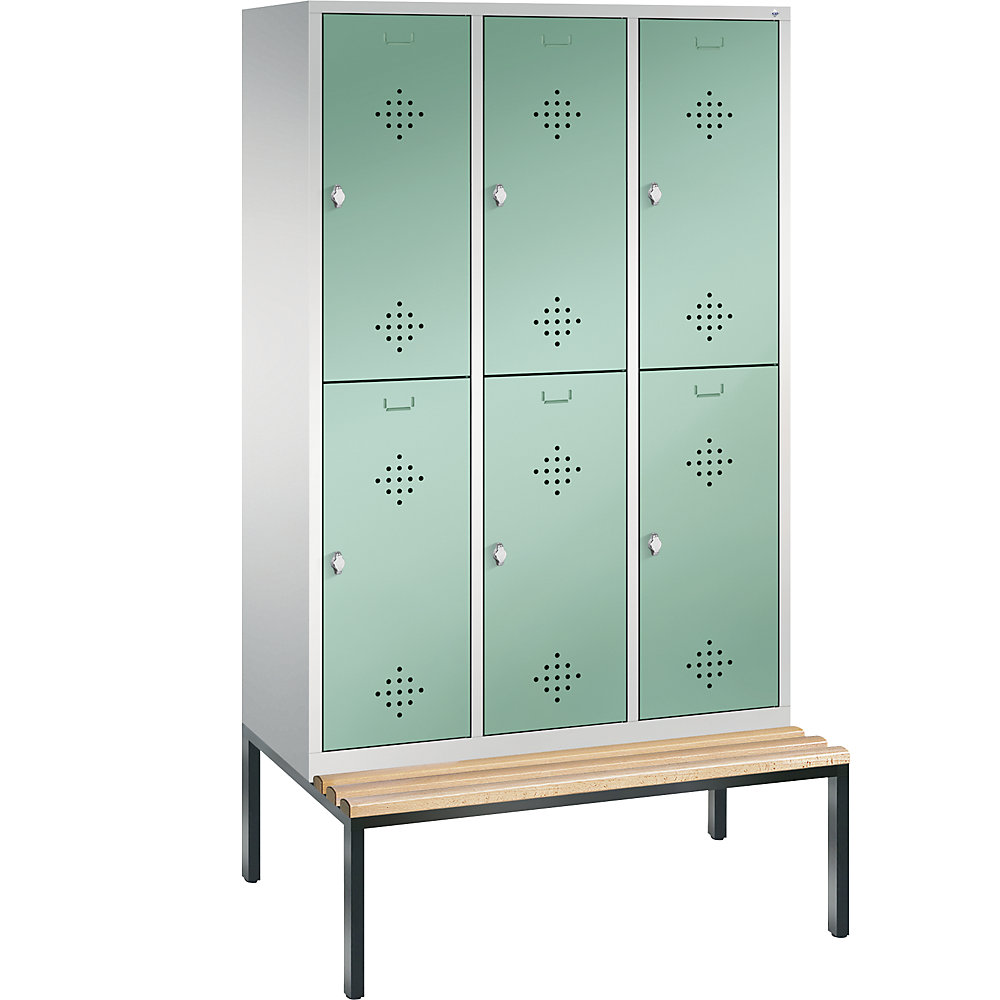 Penderie CLASSIC avec banc inférieur, à deux étages