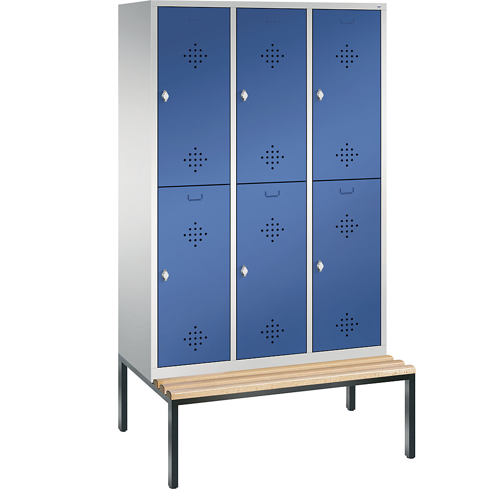 Penderie CLASSIC avec banc inférieur, à deux étages