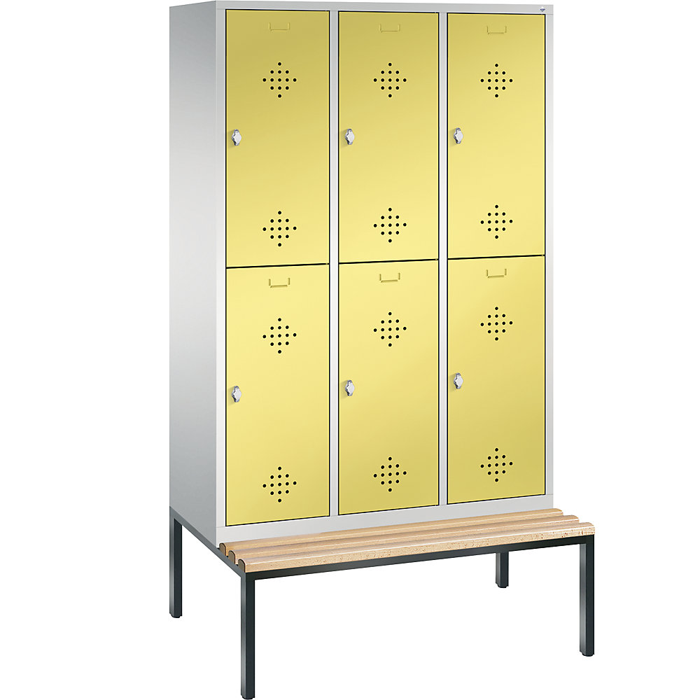 Penderie CLASSIC avec banc inférieur, à deux étages