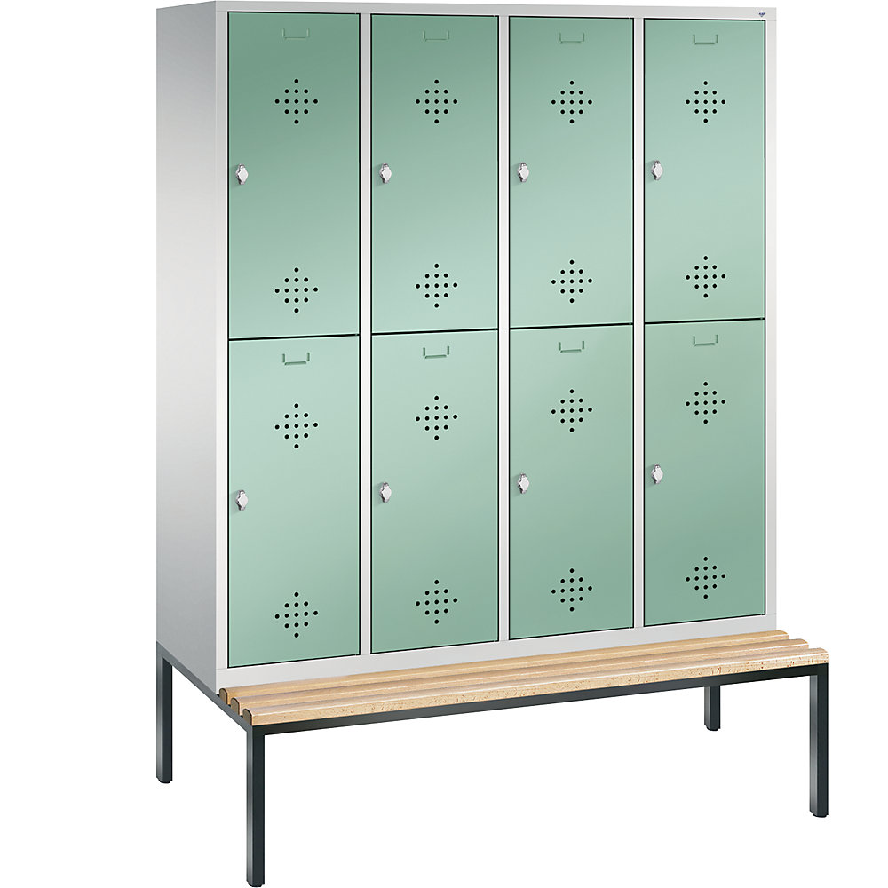 Penderie CLASSIC avec banc inférieur, à deux étages