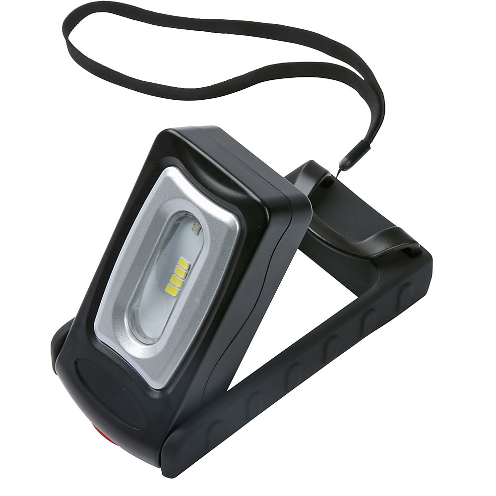 Lampe de poche à diodes LED, corps en plastique, rechargeable