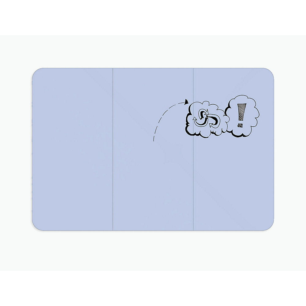 Chameleon Lavagna bianca elegante XXL VisuWall, alt. x largh. 1980 x 2940 mm, blu