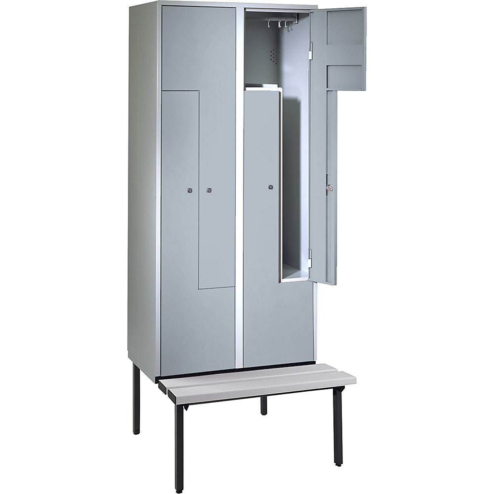 Penderie à portes en Z avec banc